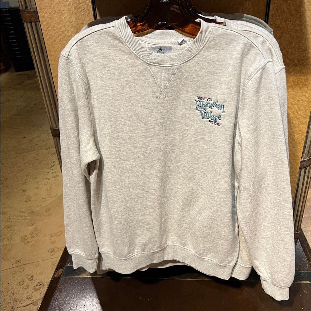 Disney Parks Polynesian Village Resort Sweatshirt Adult XL Aloha Tiki Gray